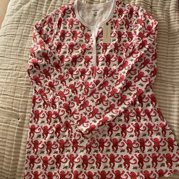 Roberta Roller Rabbit Intimates & Sleepwear | Nwt Roller Rabbit Pink Monkey Pajamas Set Size S 